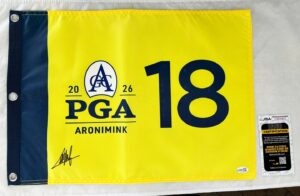 Collin Morikawa Signed 2026 PGA Championship Flag JSA