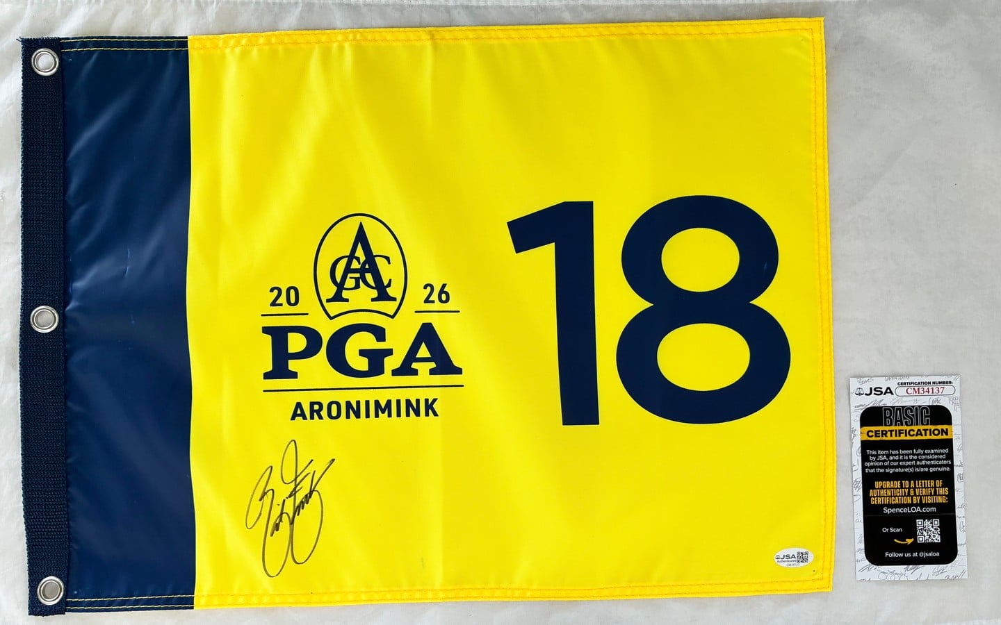 Rickie Fowler Signed 2026 PGA Championship Flag JSA