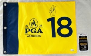 Rickie Fowler Signed 2026 PGA Championship Flag JSA 1