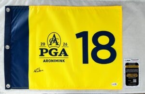 Kristoffer Reitan Signed 2026 PGA Championship Flag JSA