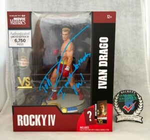 Dolph Lundgren Signed Action Figure Ivan Drago Rocky Beckett BAS