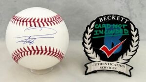 Hyeseong Kim Signed Authentic MLB Baseball Los Angeles Dodgers Beckett BAS
