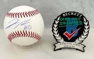 Hyeseong Kim Signed Authentic MLB Baseball Los Angeles Dodgers Beckett BAS 1