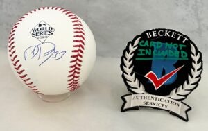Dane Dunning Signed 2023 World Series Baseball Texas Rangers Beckett BAS