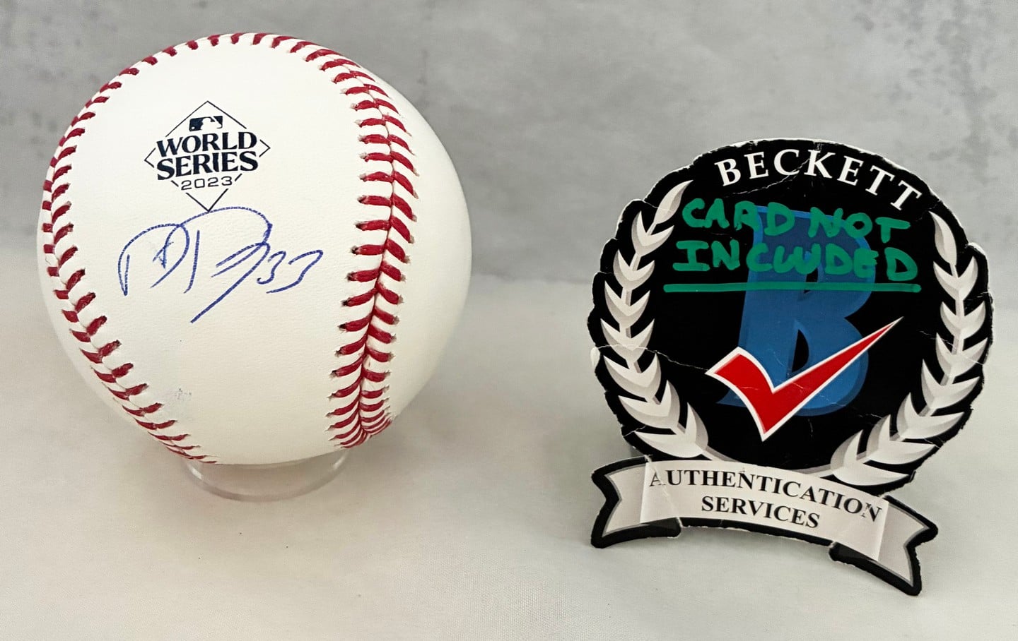 Dane Dunning Signed 2023 World Series Baseball Texas Rangers Beckett BAS