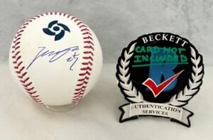 Kazuma Okamoto Signed WBC Baseball 2026 WBC Team Japan Beckett BAS 1