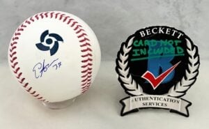 Elvis Alvarado Signed WBC Baseball 2026 WBC Team DR Beckett BAS