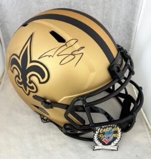 Drew Brees Signed Full Size Replica Helmet New Orleans Saints Beckett BAS
