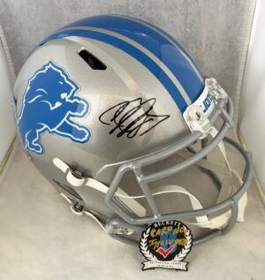 Calvin Johnson Signed Full Size Replica Helmet Detroit Lions Beckett BAS