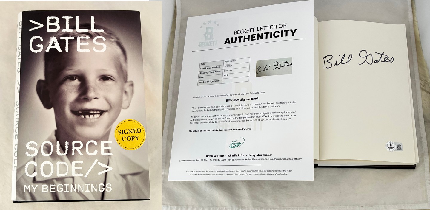 Bill Gates Signed Book My Beginnings Beckett BAS