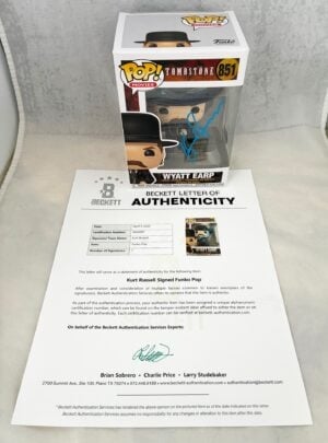 Kurt Russell Signed Funko Pop Tombstone Wyatt Earp Beckett BAS