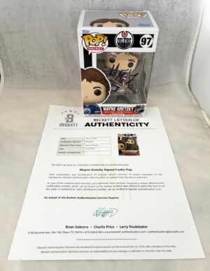 Wayne Gretzky Signed Funko Pop Edmonton Oilers Beckett BAS