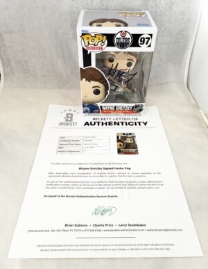 Wayne Gretzky Signed Funko Pop Edmonton Oilers Beckett BAS