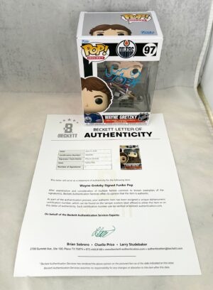 Wayne Gretzky Signed Funko Pop Edmonton Oilers Beckett BAS 1