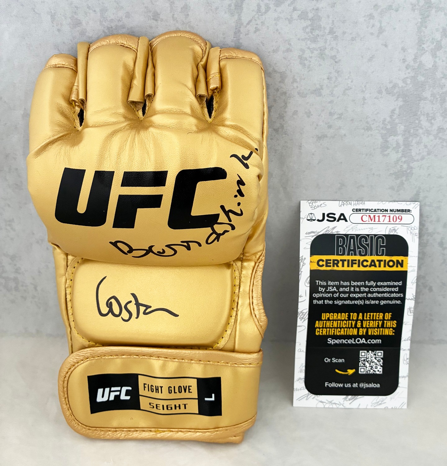 Paulo Costa Signed UFC Glove JSA 1