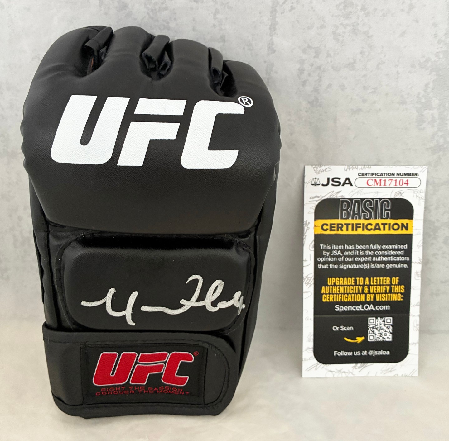 Marquel Mederos Signed UFC Glove JSA 2