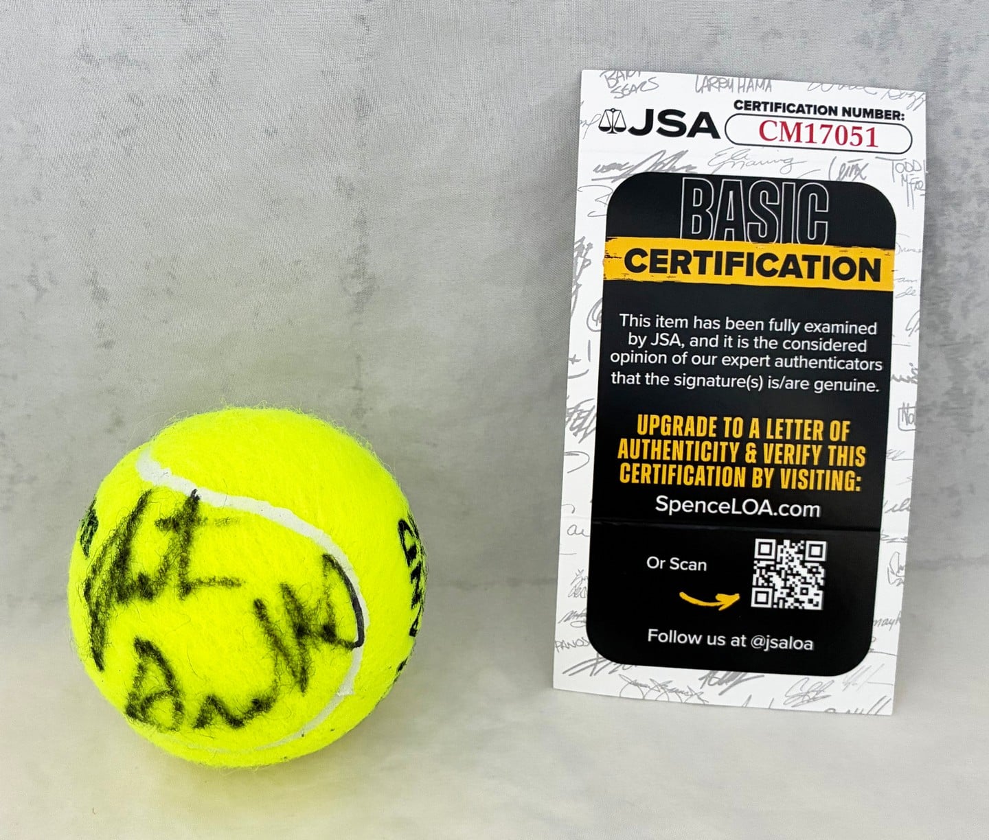 Justin Gimelstob Signed Tennis Ball Roland Garros JSA