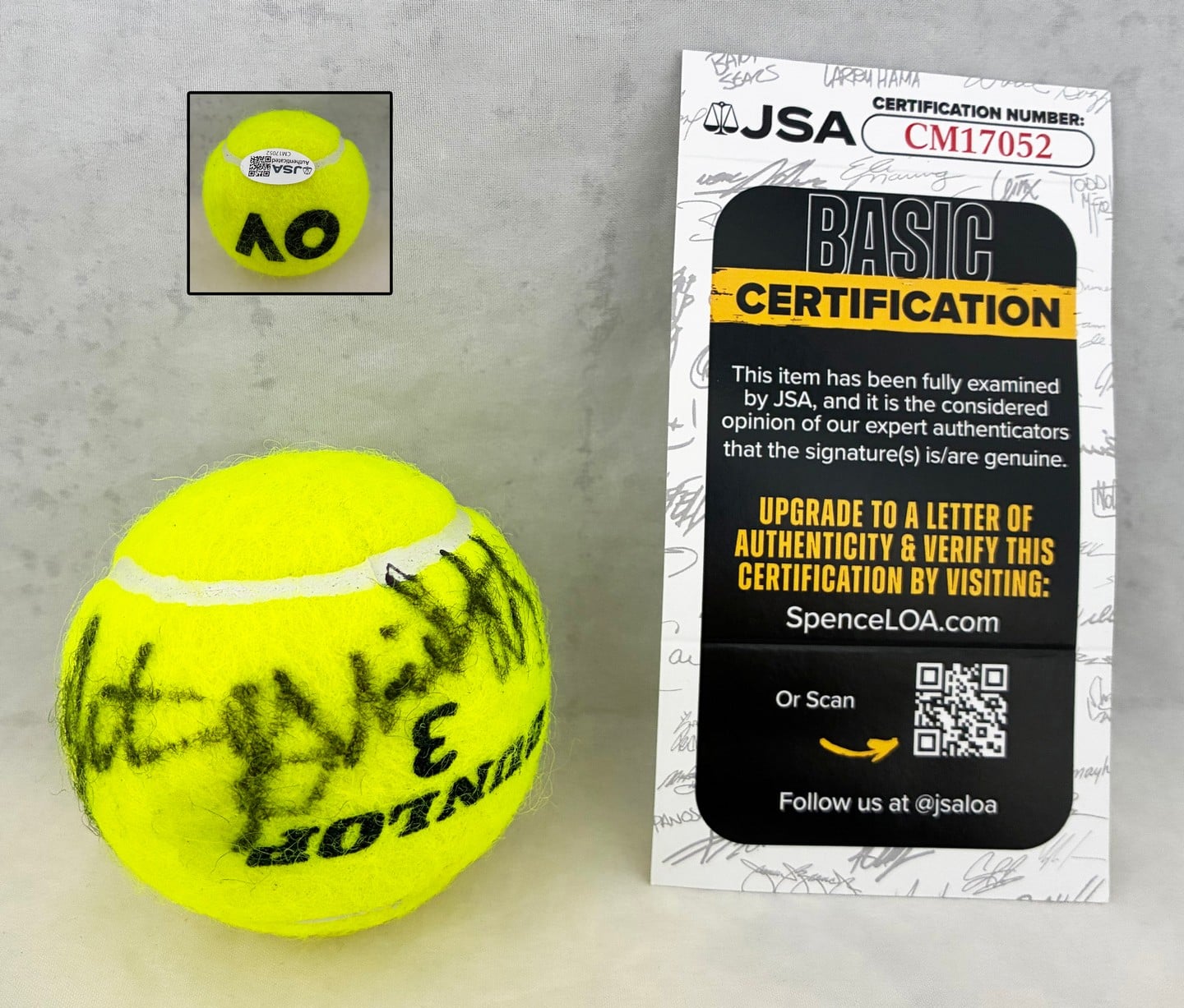 Justin Gimelstob Signed Tennis Ball Roland Garros JSA 1
