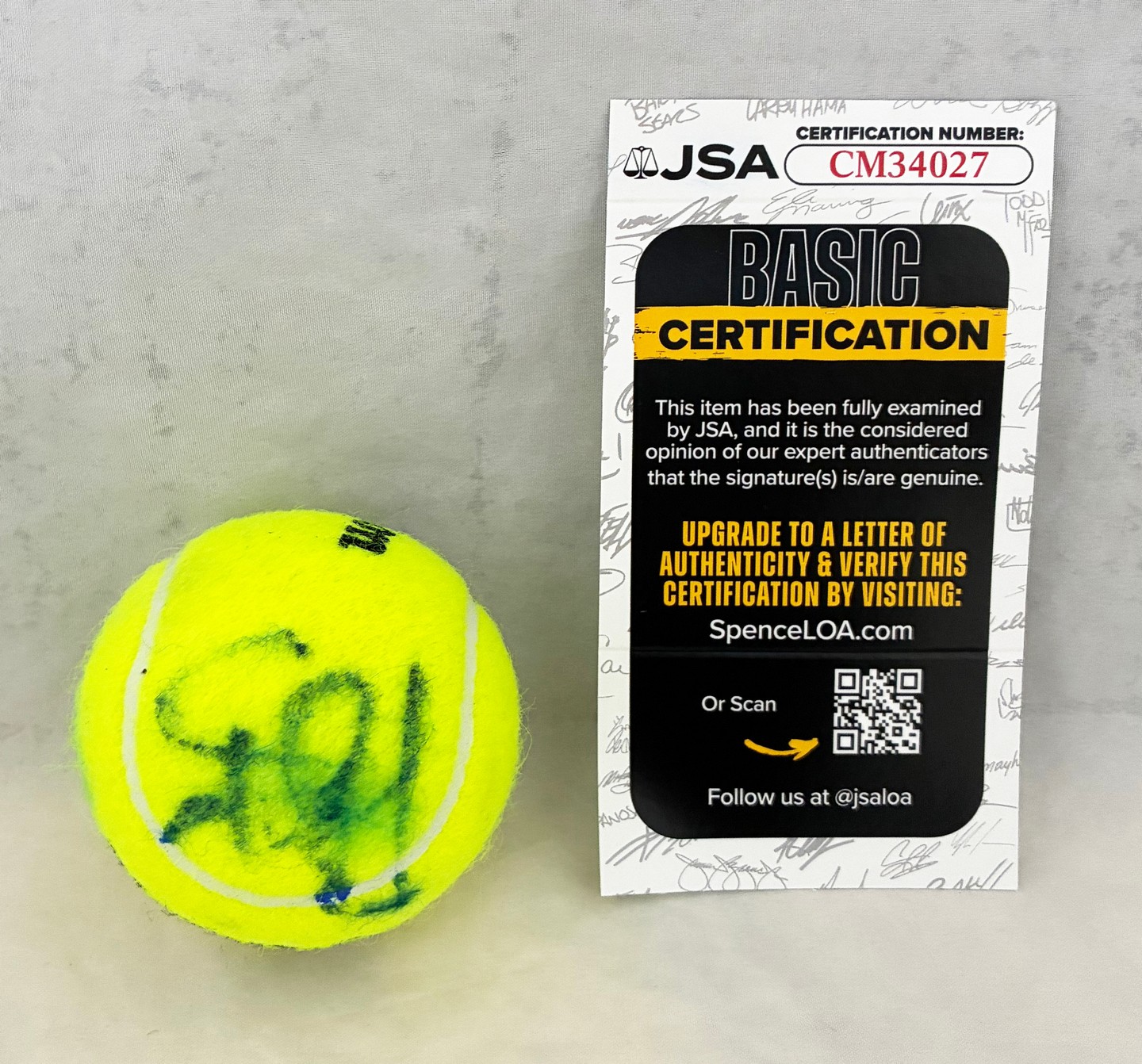Steffi Graf Signed Tennis Ball Roland Garros JSA 1
