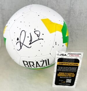 Ronaldinho Signed Soccer Ball Brazil Brasil JSA