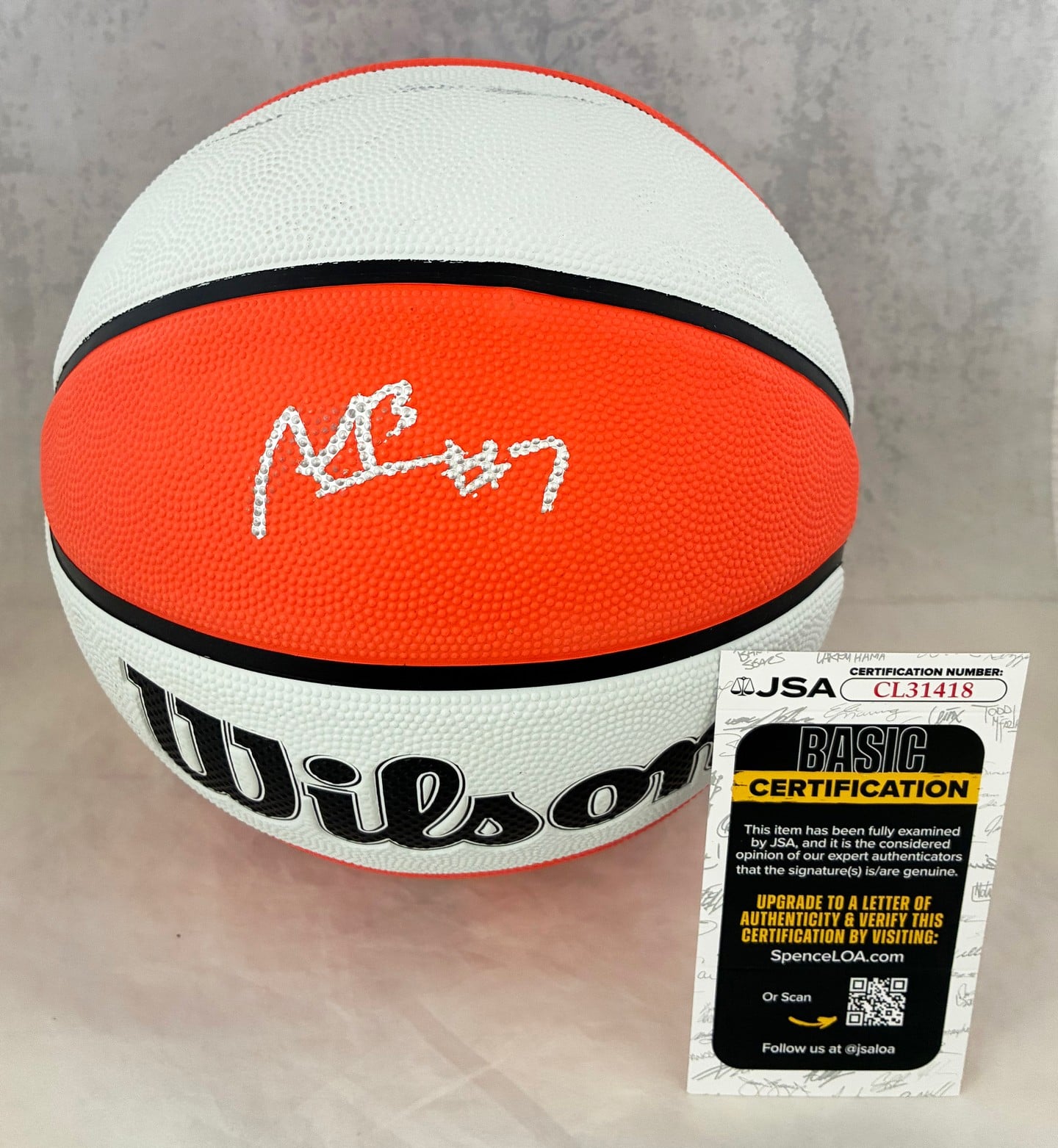 Aliyah Boston Signed Basketball WNBA Indiana Fever JSA