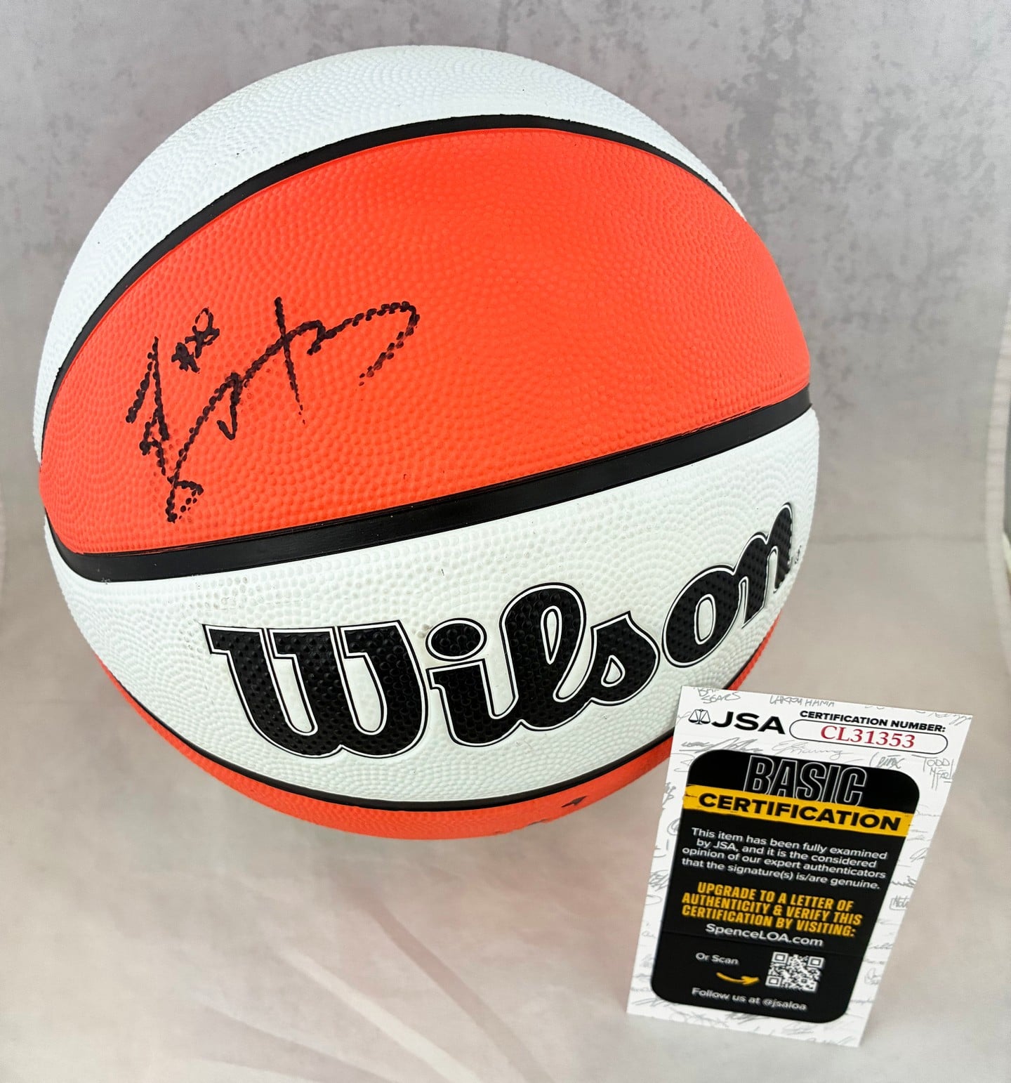 Li Yueru Signed Basketball WNBA Dallas Wings JSA 1