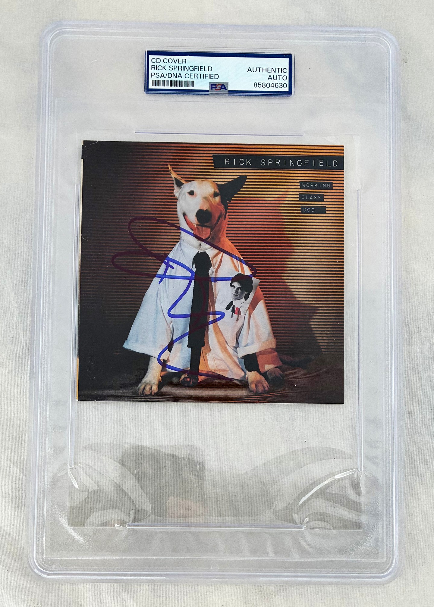 Rick Springfield Signed CD Cover Working Class Dog PSA/DNA