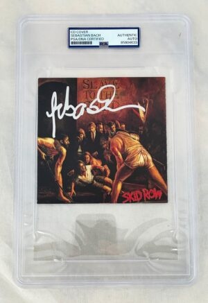 Sebastian Bach Signed CD Cover Slave To The Grind PSA/DNA