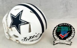 Troy Aikman Signed Mini Helmet Dallas Cowboys Beckett BAS