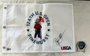 Bryson Dechambeau Signed 2024 US Open Championship Flag Beckett BAS
