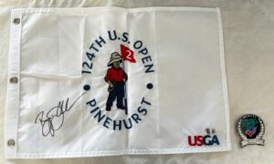 Bryson Dechambeau Signed 2024 US Open Championship Flag Beckett BAS 1