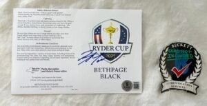 Robert MacIntyre Signed 2025 Ryder Cup Scorecard Bethpage Black Beckett BAS