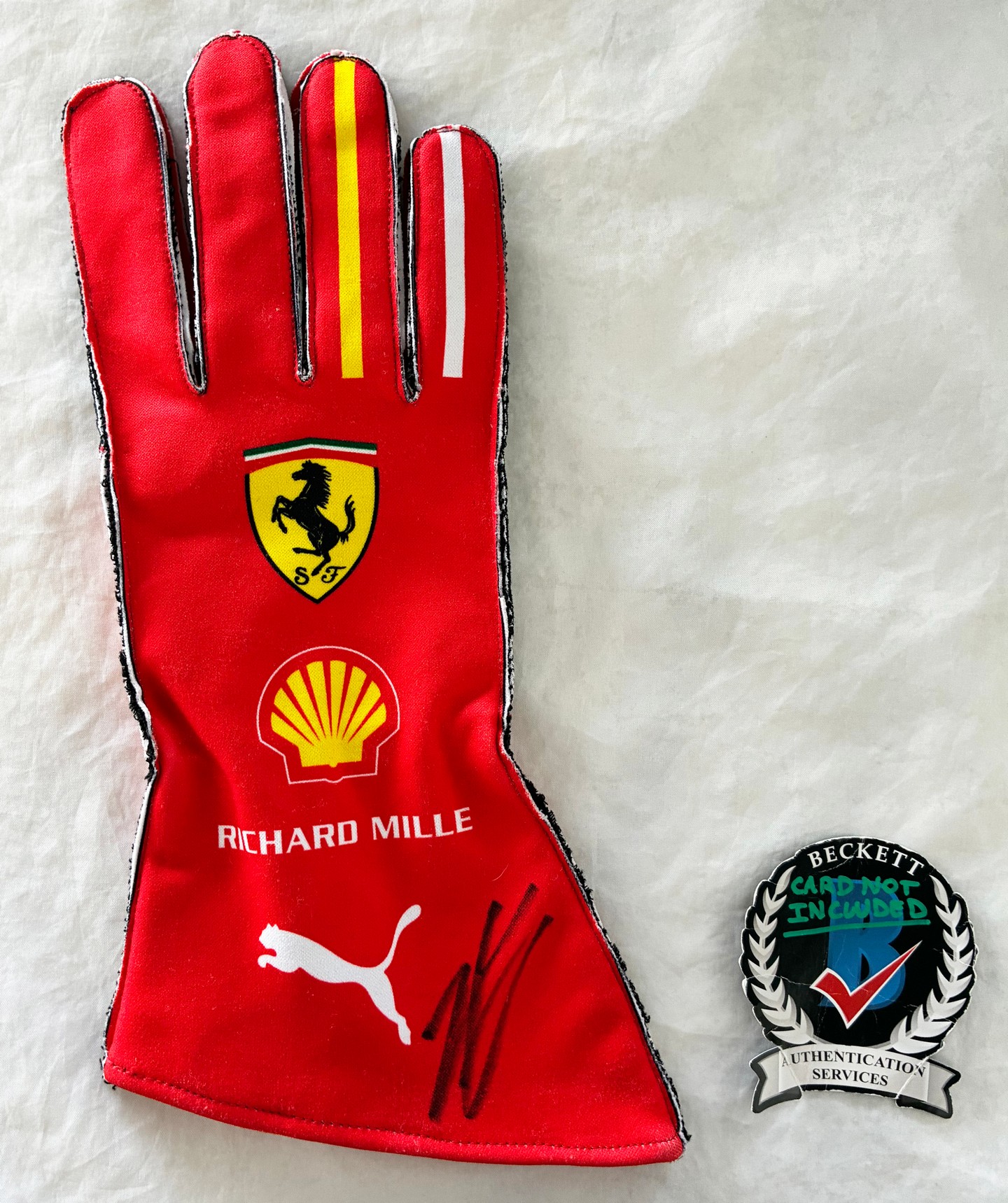 Charles Leclerc Signed Racing Glove Ferrari Formula 1 F1 Beckett BAS