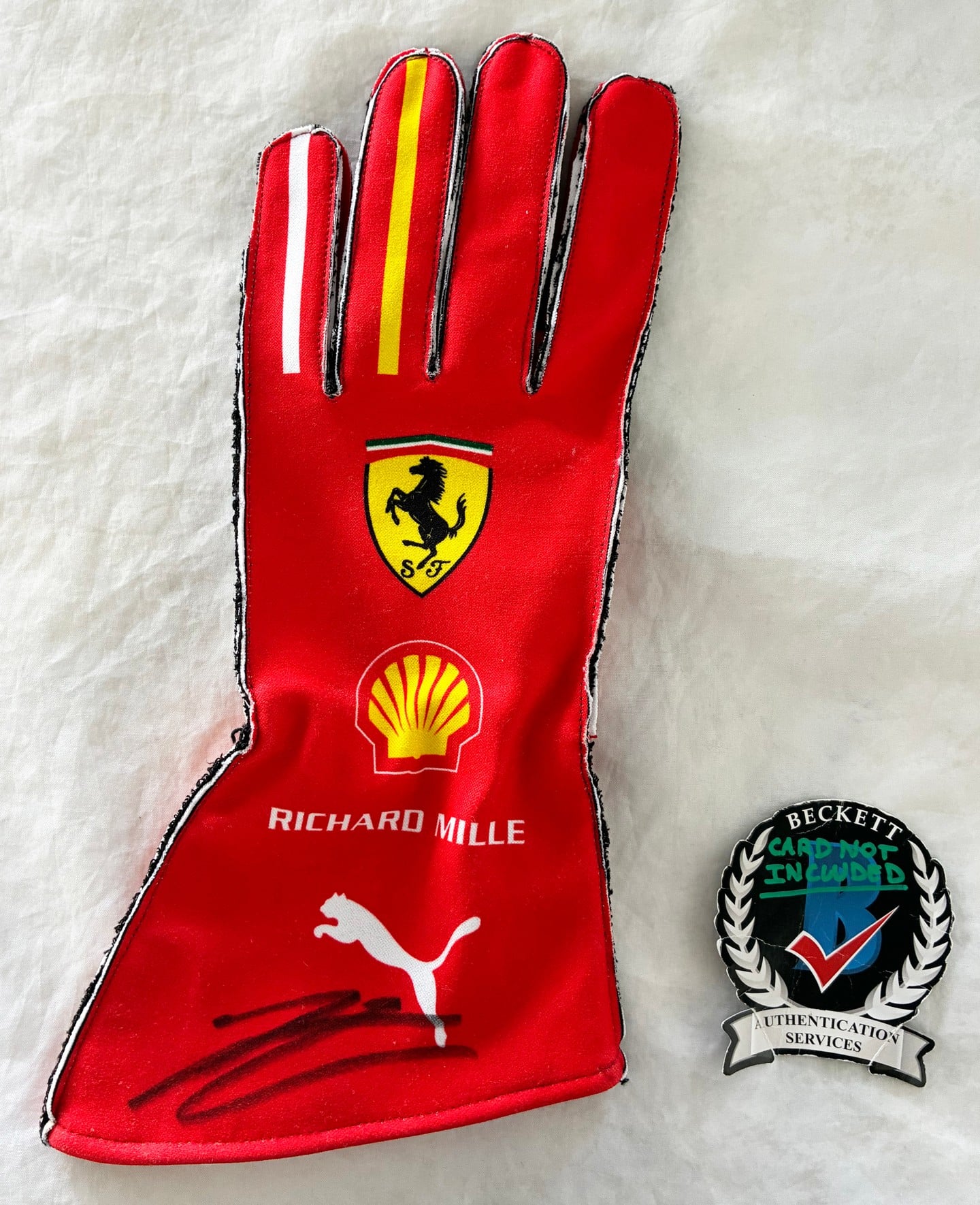 Charles Leclerc Signed Racing Glove Ferrari Formula 1 F1 Beckett BAS 1
