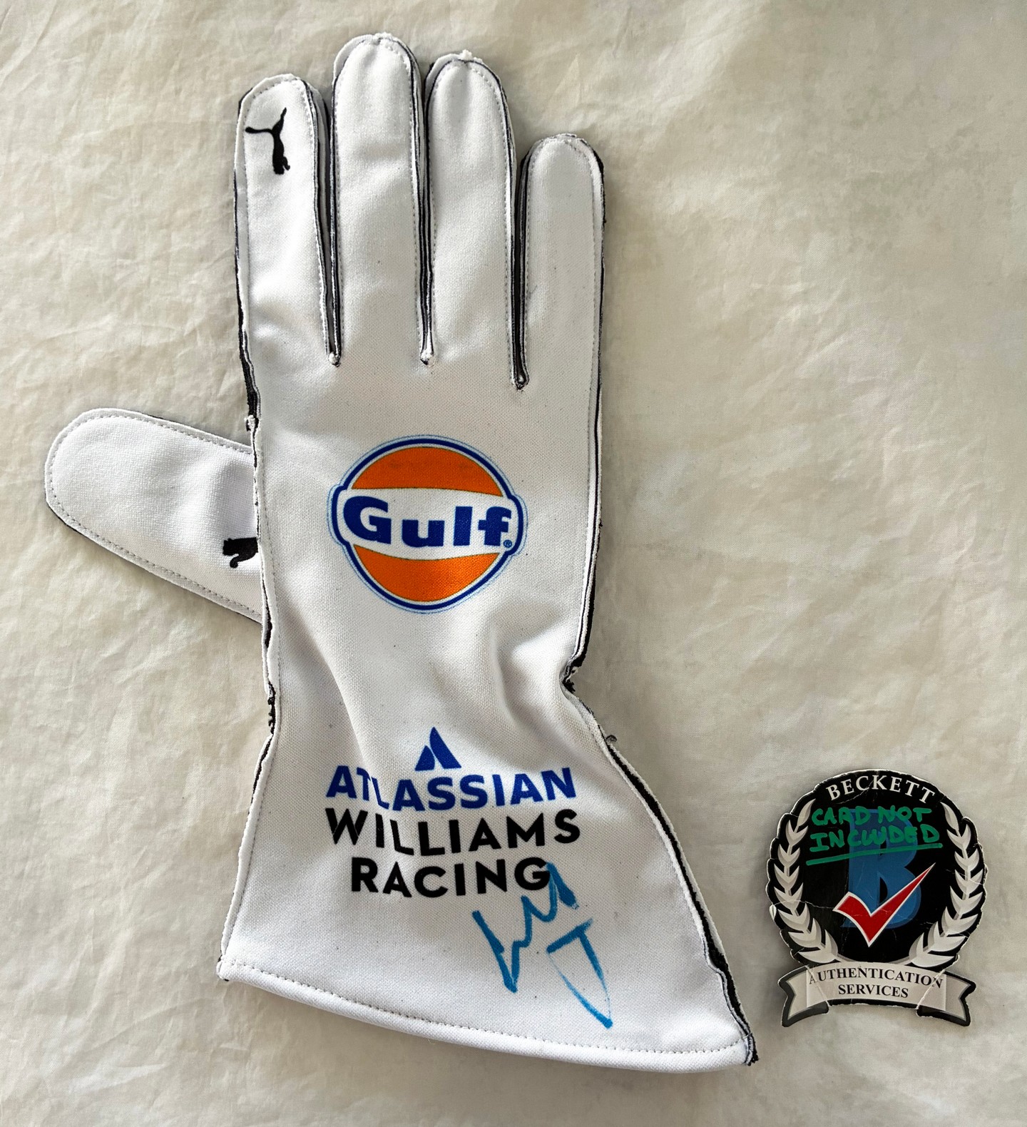 Carlos Sainz Signed Racing Glove Williams Racing Formula 1 F1 Beckett BAS 1