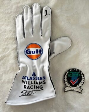 Jacques Villeneuve Signed Racing Glove Williams Racing Formula 1 F1 Beckett BAS