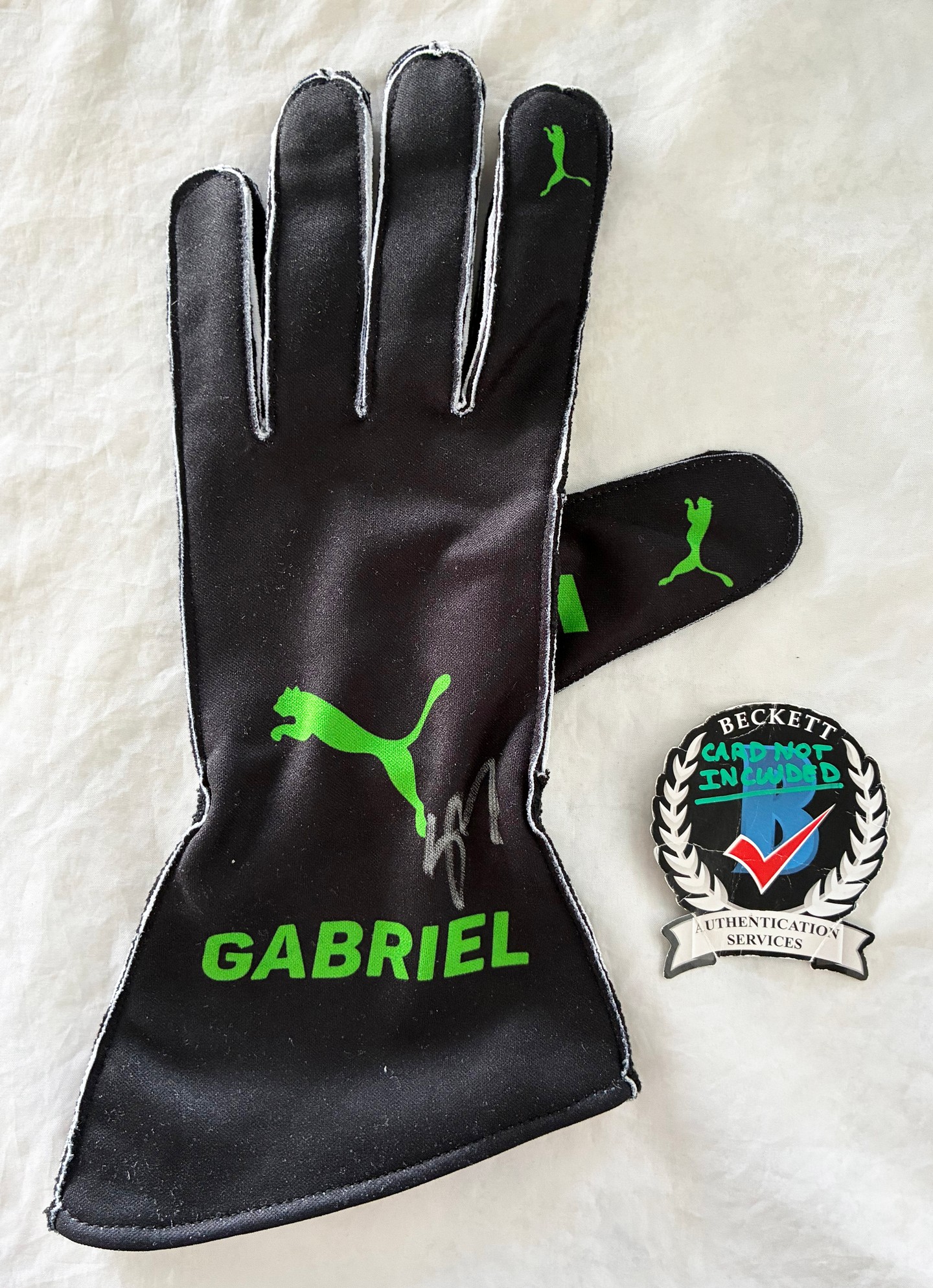 Gabriel Bortoleto Signed Racing Glove Stake Formula 1 F1 Beckett BAS 1