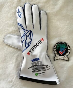 Arvid Lindblad Signed Racing Glove Visa Cash App Racing Bulls Formula 1 F1 Beckett BAS 7