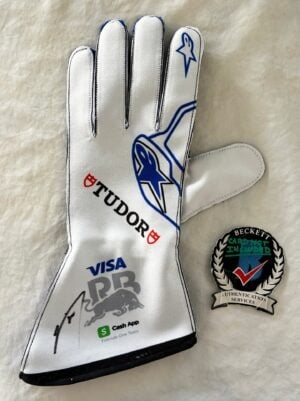Yuki Tsunoda Signed Racing Glove Visa Cash App Racing Bulls Formula 1 F1 Beckett BAS