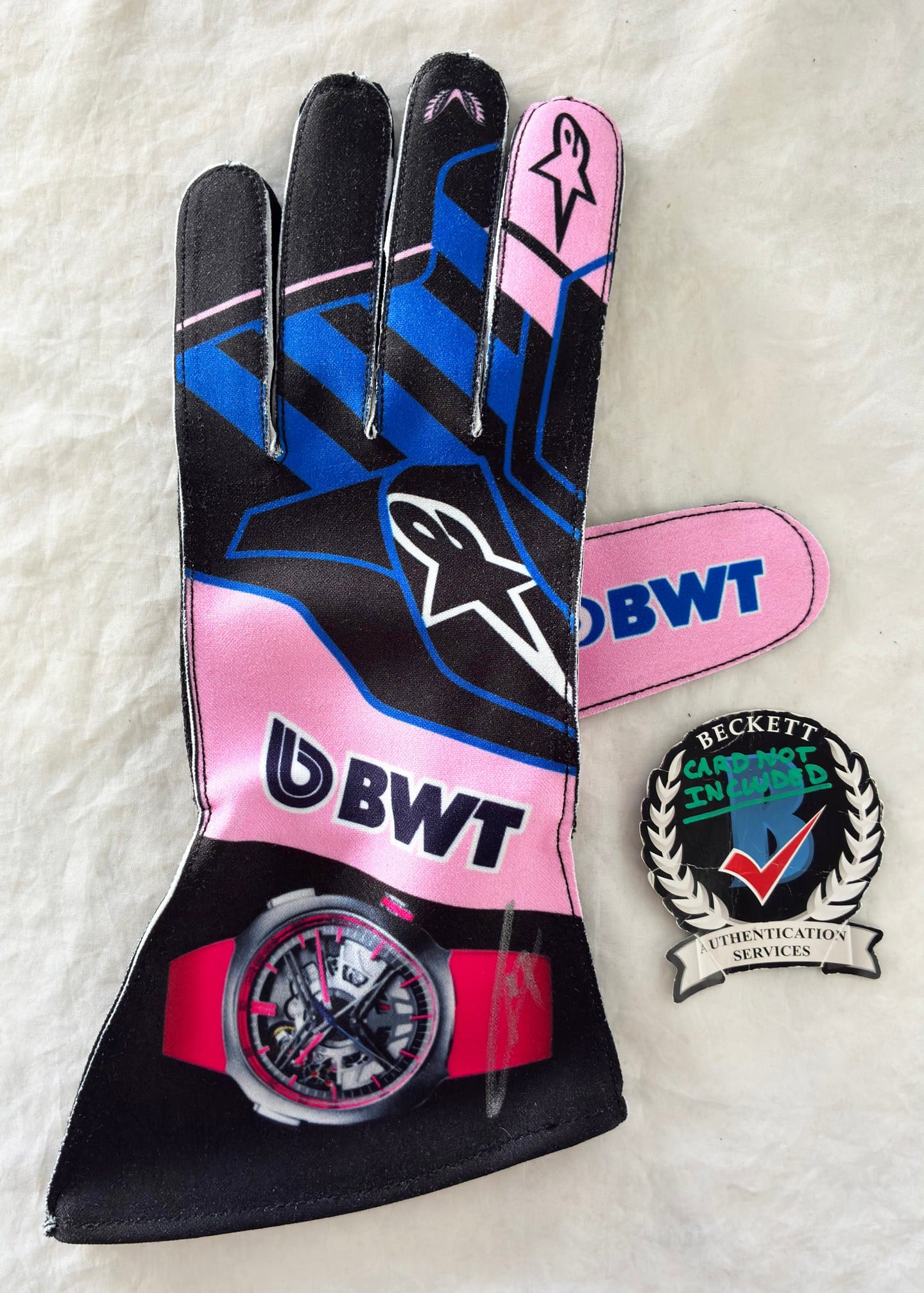 Pierre Gasly Signed Racing Glove Alpine Formula 1 F1 Beckett BAS 6