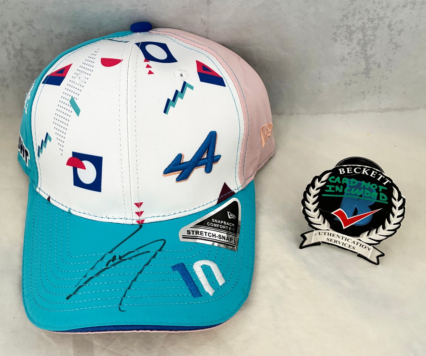 Pierre Gasly Signed Hat Alpine Formula 1 F1 Beckett BAS