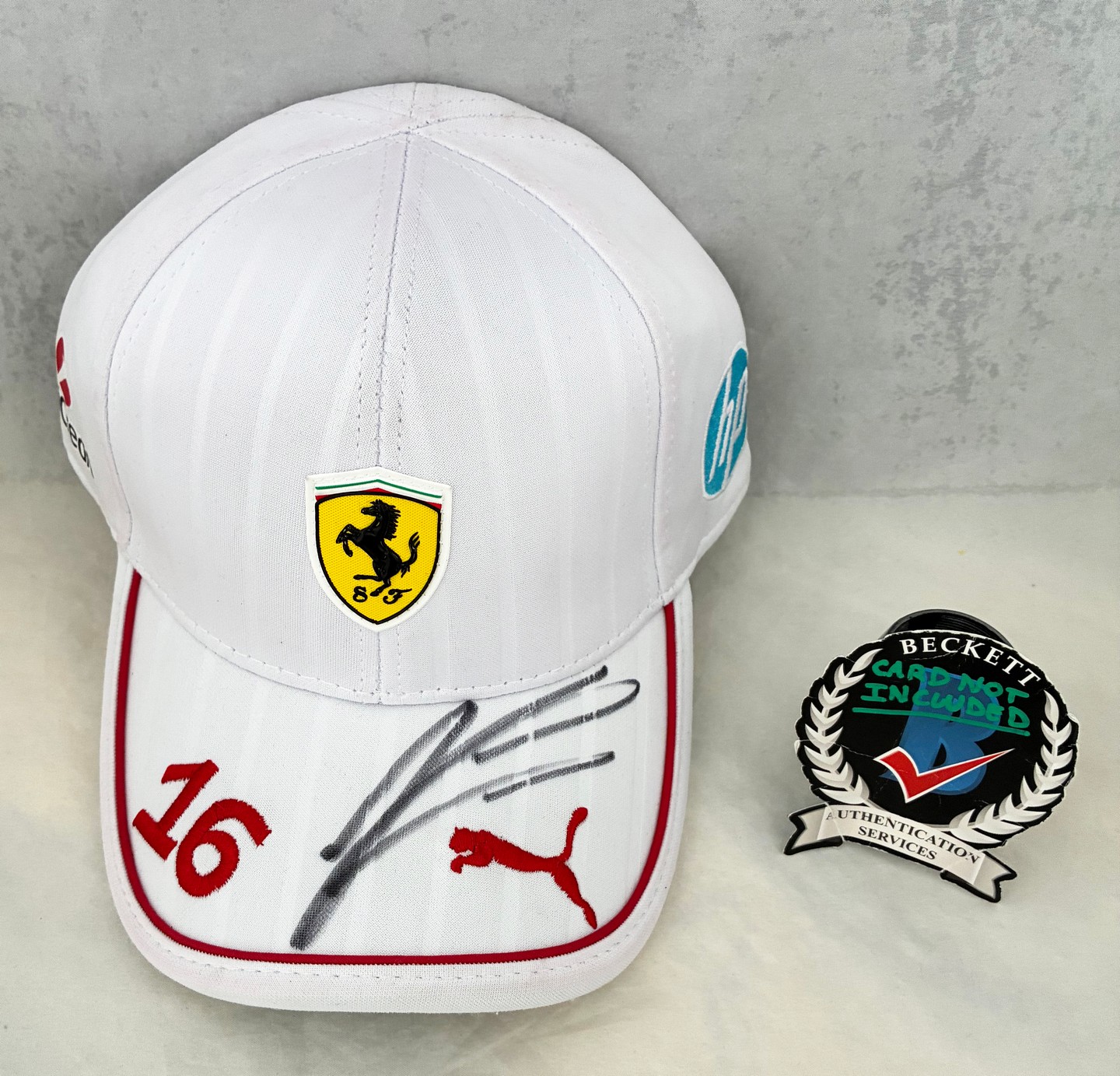 Charles Leclerc Signed Hat Ferrari Formula 1 F1 Beckett BAS 2