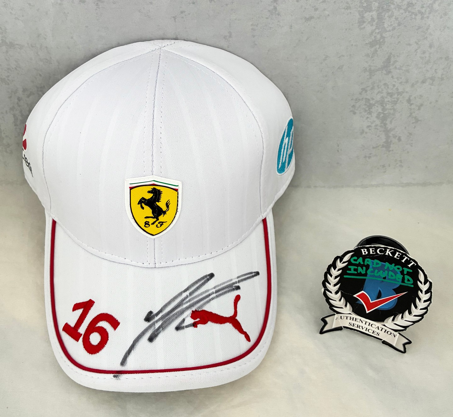 Charles Leclerc Signed Hat Ferrari Formula 1 F1 Beckett BAS 3