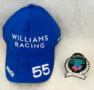 Carlos Sainz Signed Hat Williams Racing Formula 1 F1 Beckett BAS 1