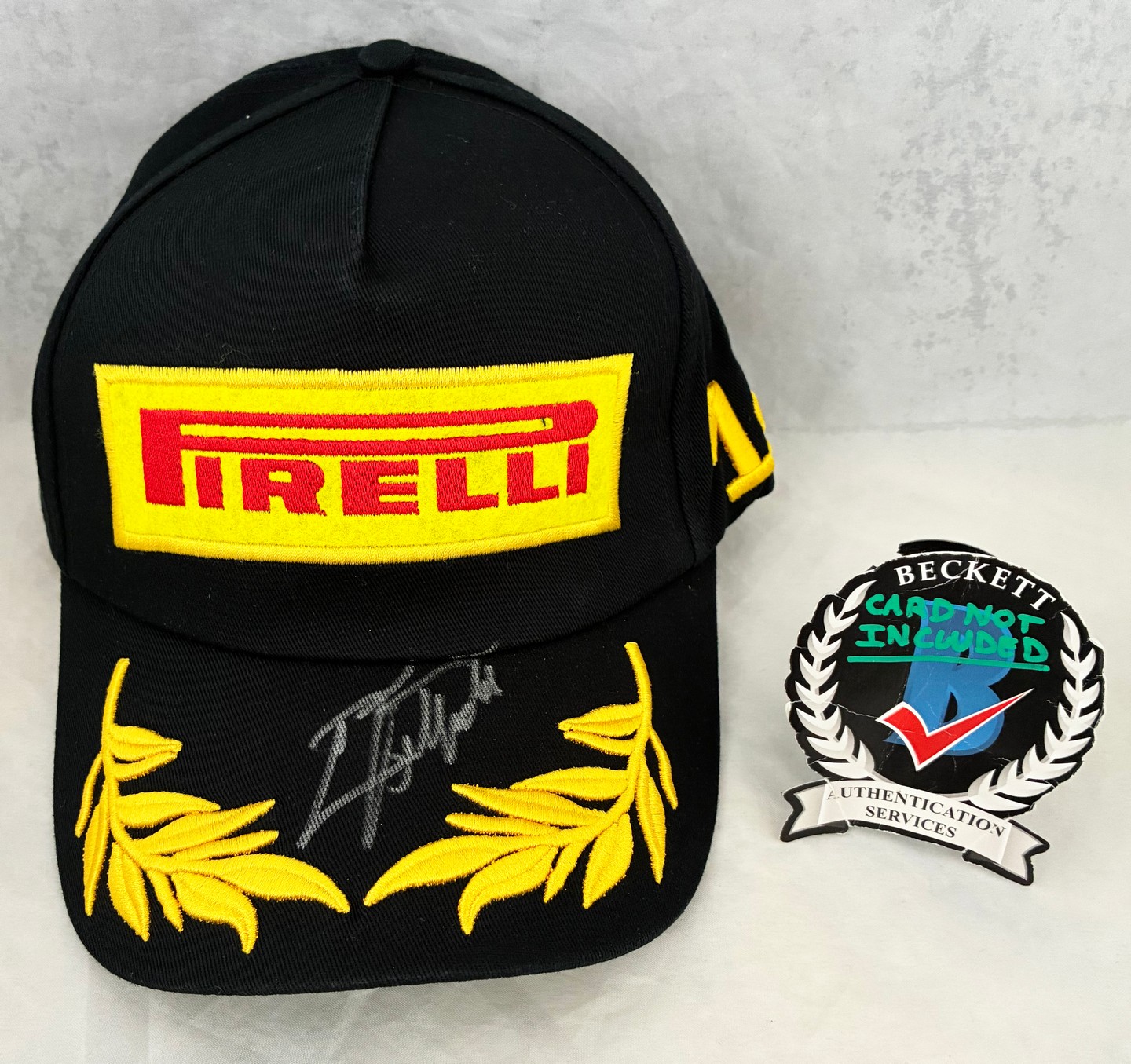Emerson Fittipaldi Signed Hat Pirelli McLarenFormula 1 F1 Beckett BAS