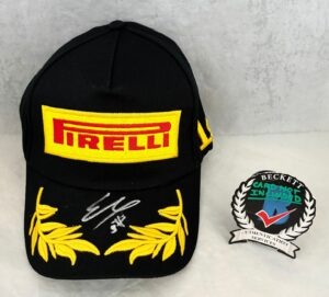Gabriele Mini Signed Hat Pirelli Formula 2 Beckett BAS