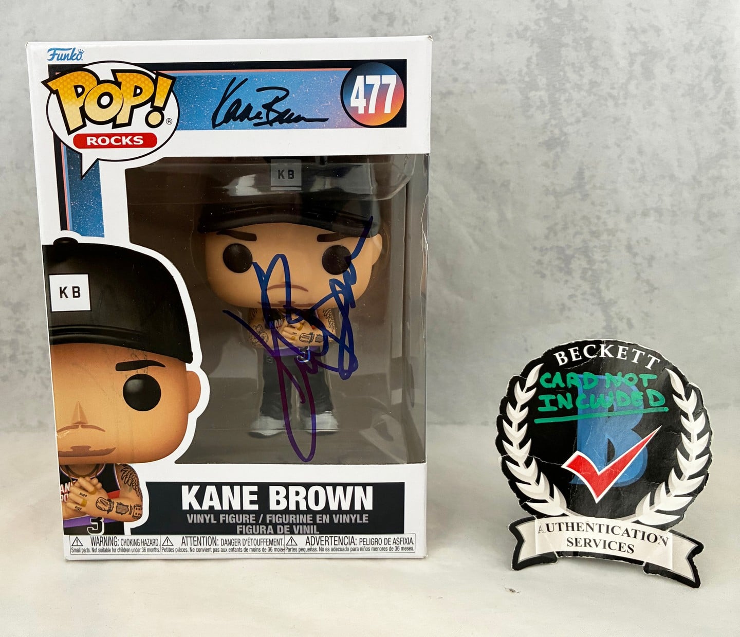 Kane Brown Signed Funko Pop Beckett BAS