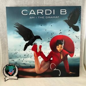 Cardi B Signed Vinyl LP Album Am I The Drama Beckett BAS
