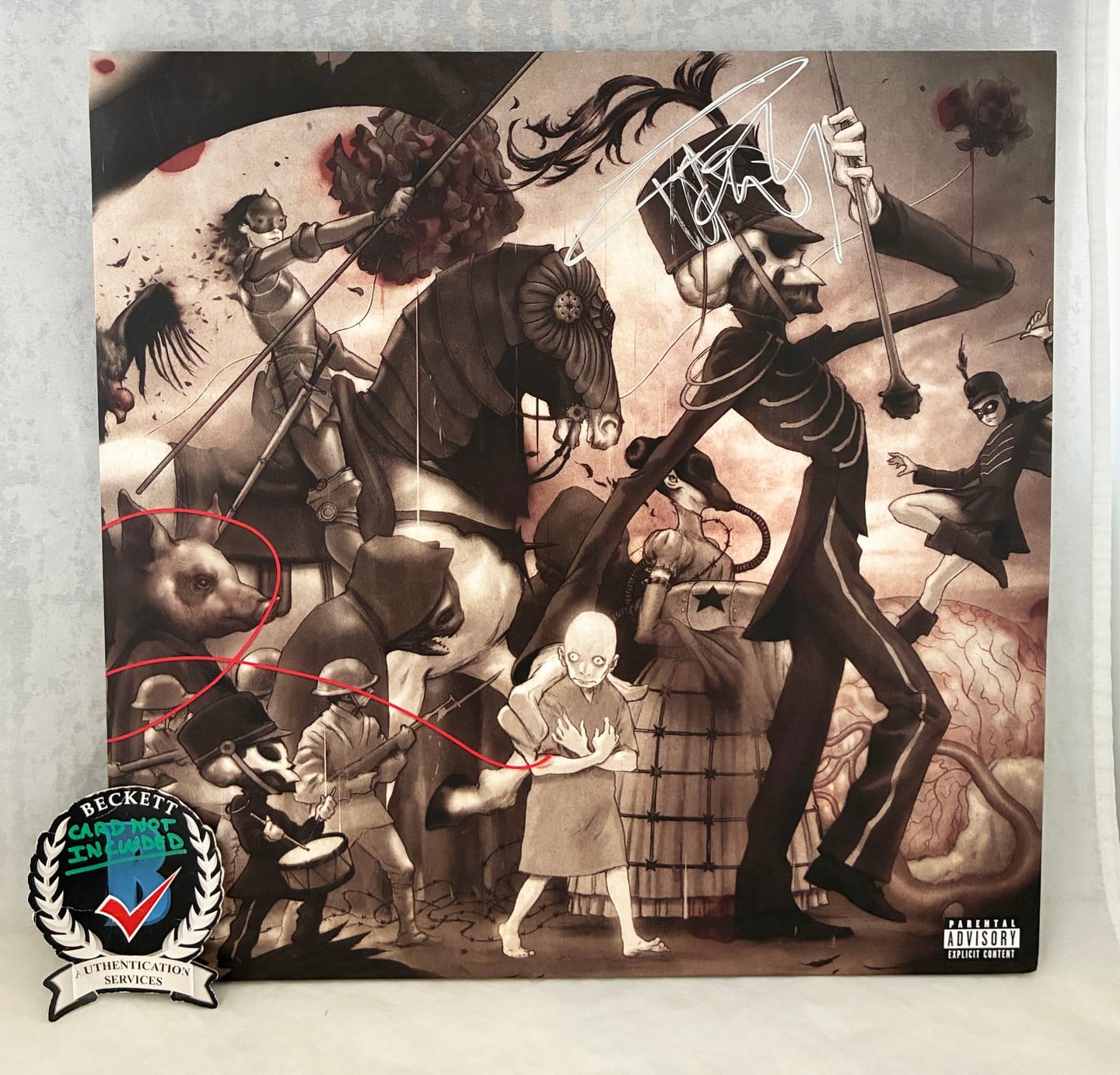 Frank Iero Signed Vinyl LP Album My Chemical Romance The Black Parade Beckett BAS 2