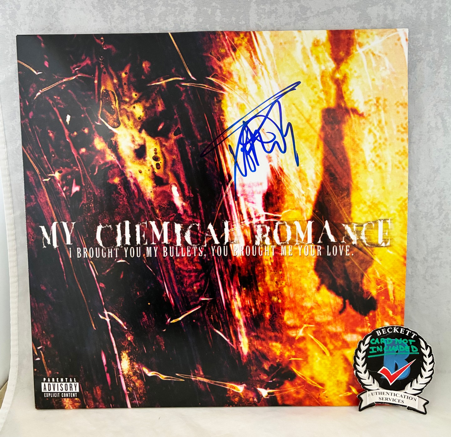 Frank Iero Signed Vinyl LP Album My Chemical Romance Bullets Beckett BAS